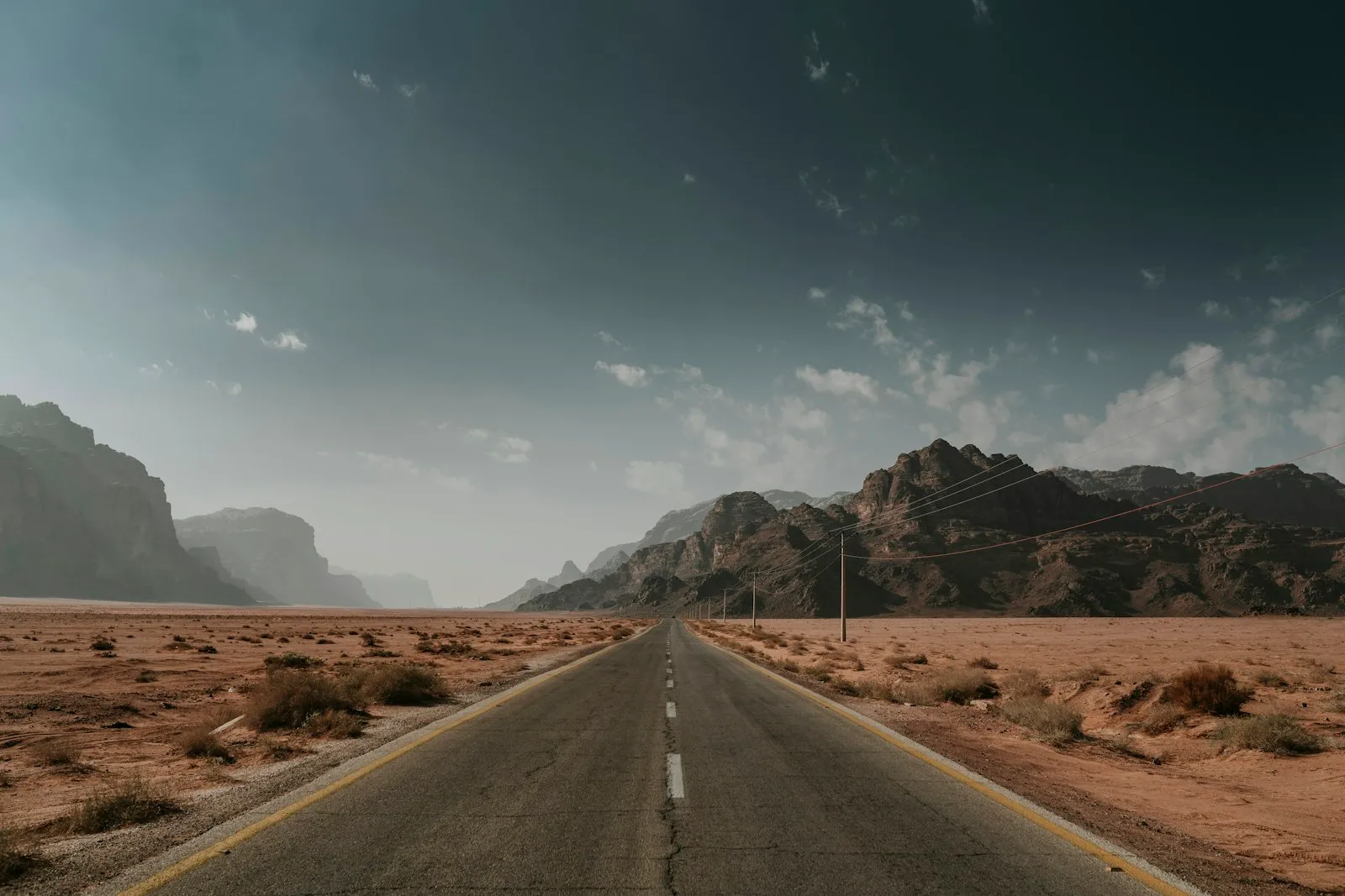 Gray asphalt road